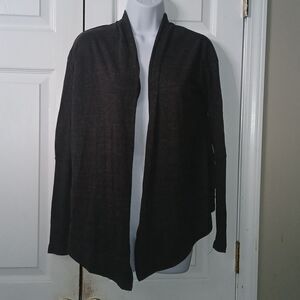 Alternative Earth gray open front cardigan  Sz S EUC